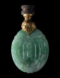 A Chinese Apple Green Jadeite Pendant