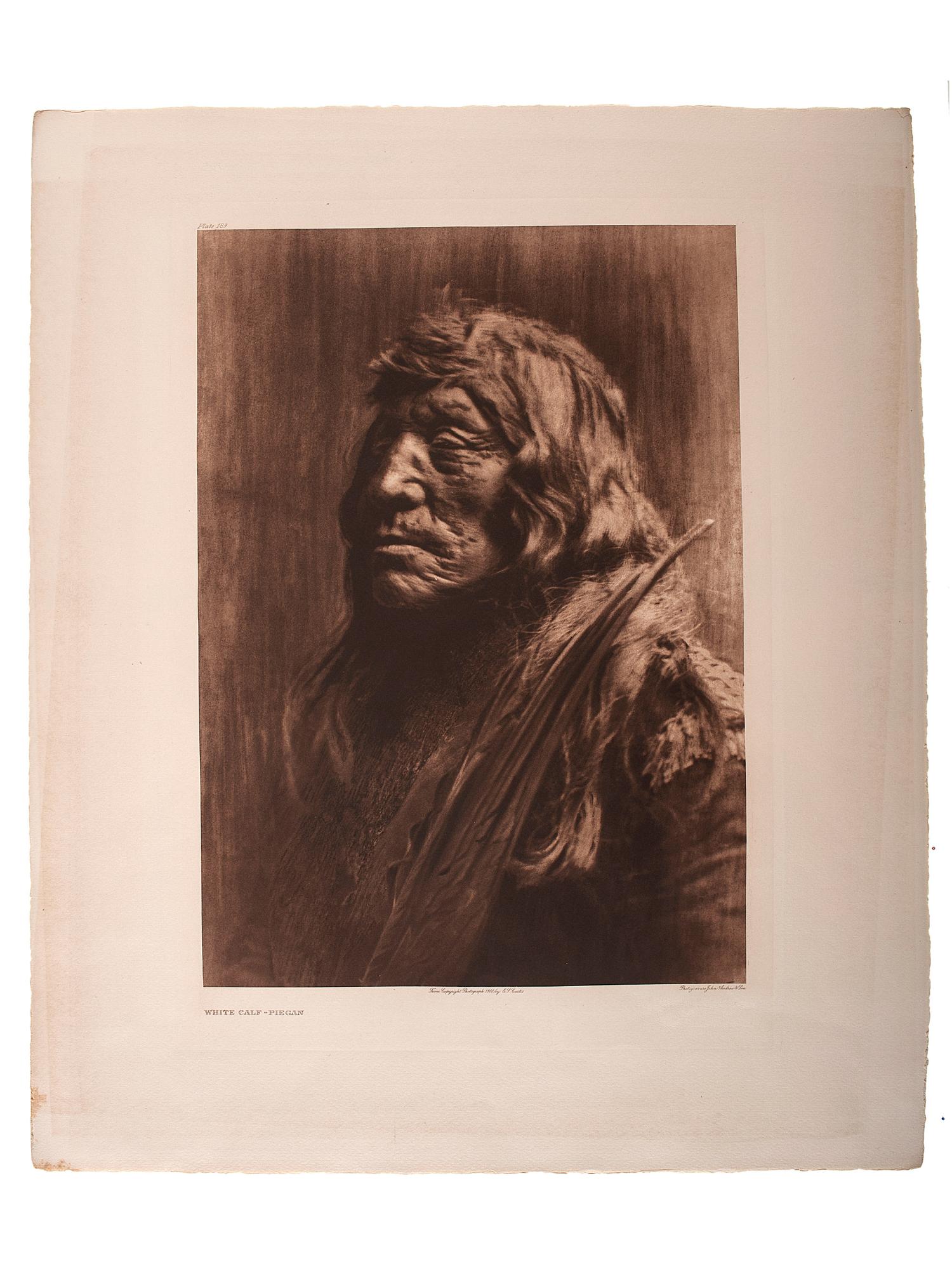 CURTIS, Edward (1868-1952). A group of 4 photogravures, comprising: