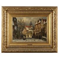 WILLEM KOEKKOEK (DUTCH 1839-1895) TOWN IN WINTER