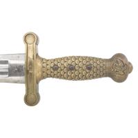 Massachusetts Marked Ames Model 1832 Heavy Artillery Saber & Scabbard Dated 1839