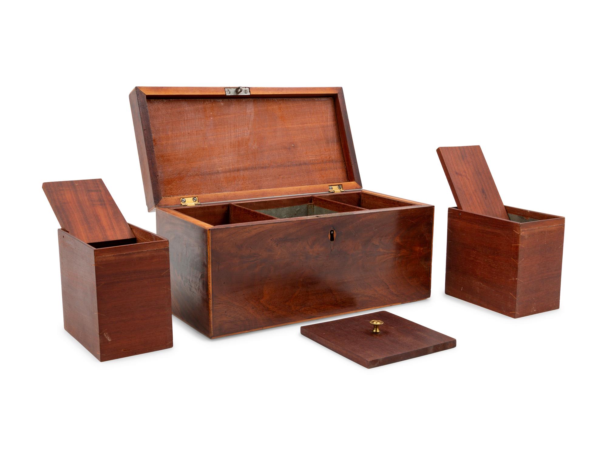 A Regency Mahogany Tea Caddy