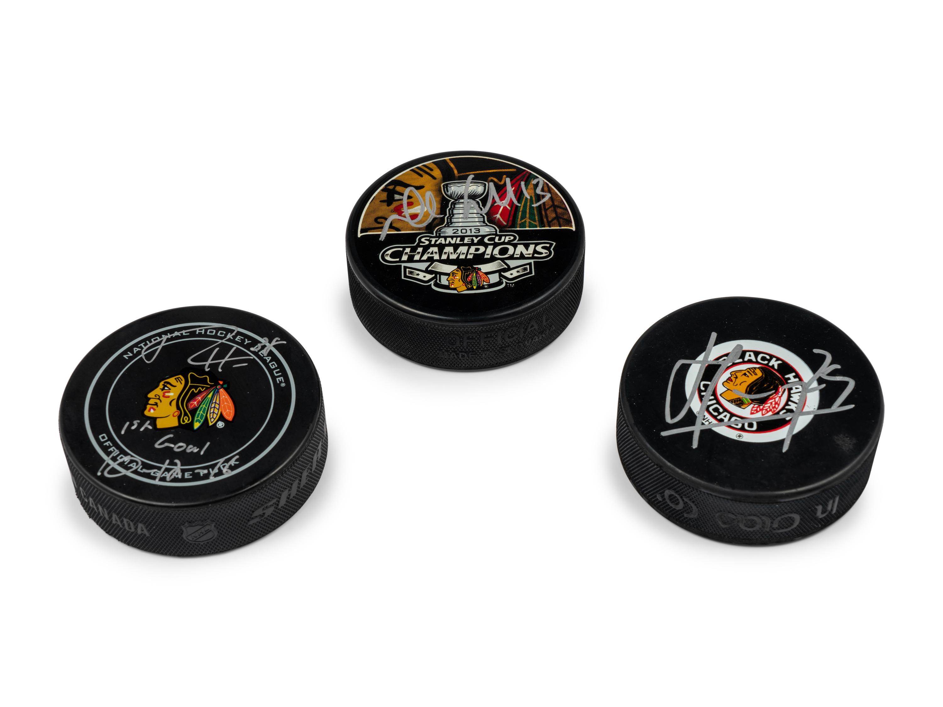 A Large Group of Chicago Blackhawks Signed Autograph Memorabilia Including a Bill Wirtz Check