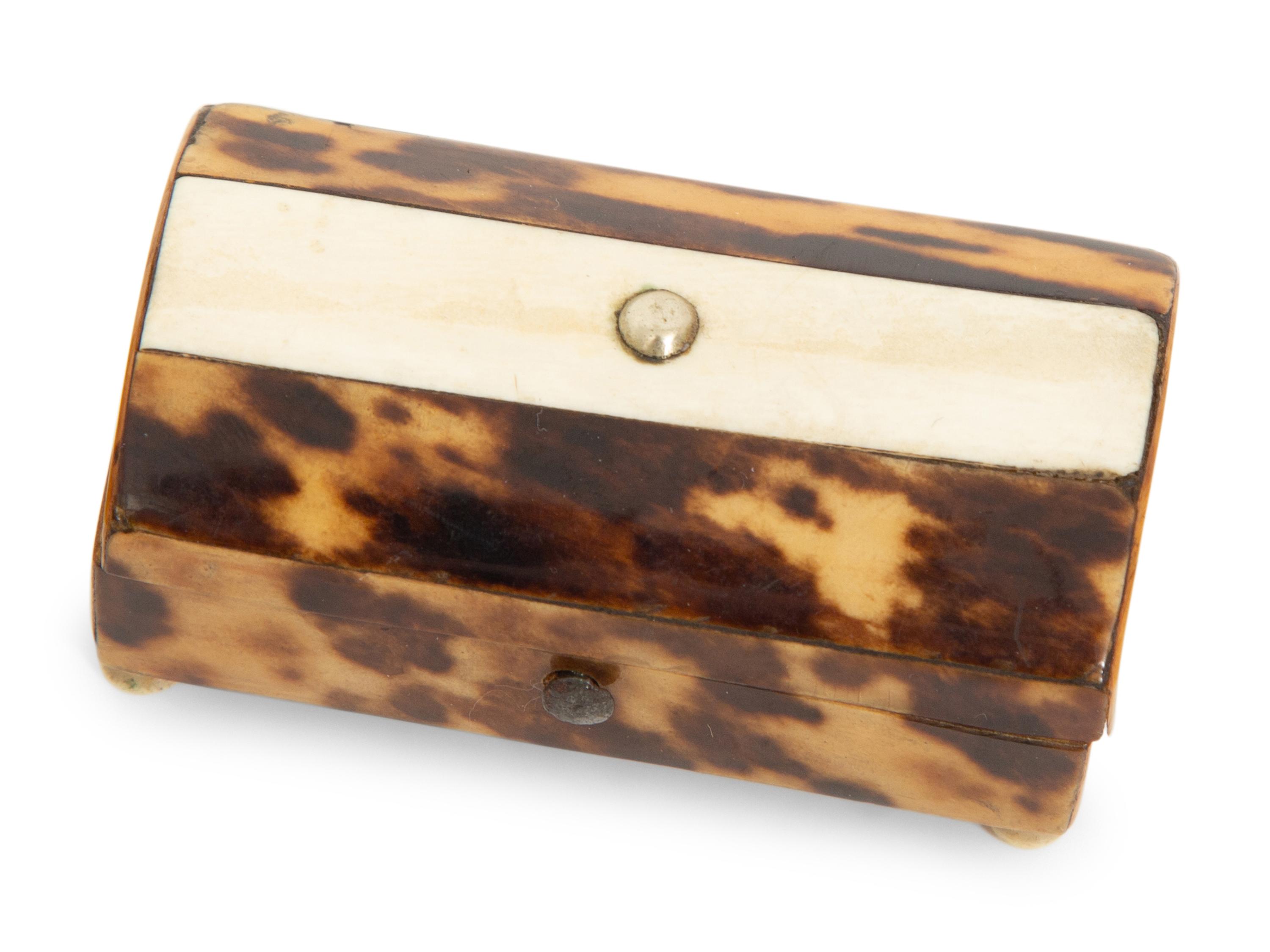 Three English Tortoise Shell Small Boxes