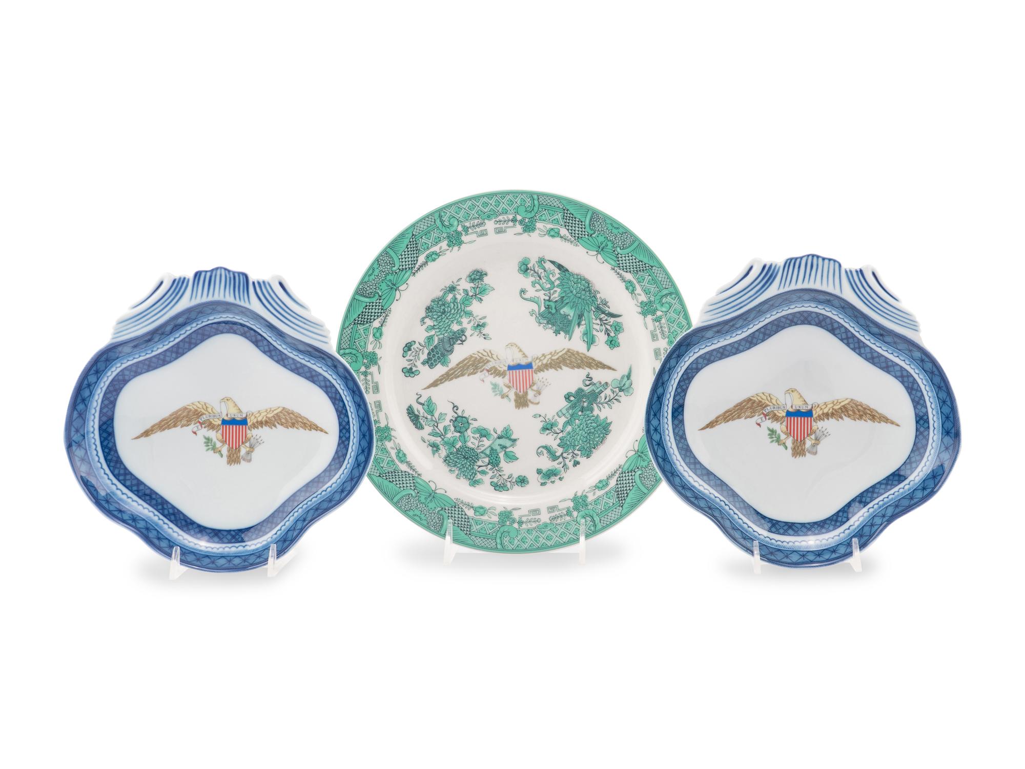 Three Commemorative Porcelain Articles