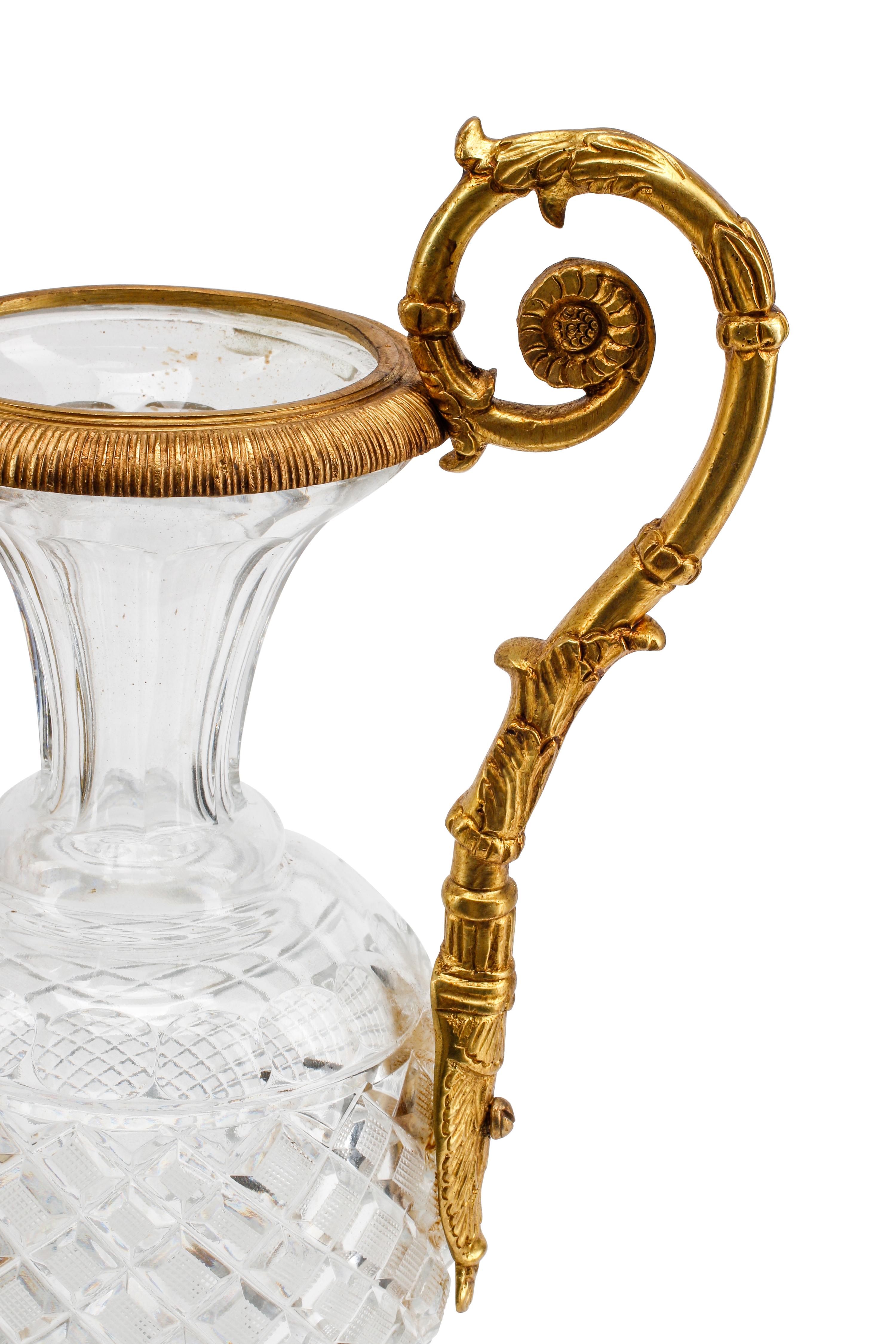 A Pair of Cut Glass and Gilt Bronze Mounted Vases