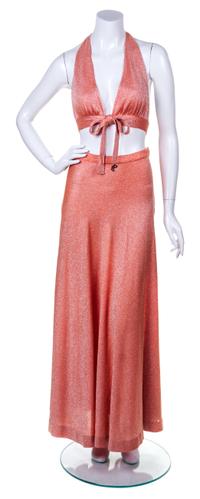 A Pucci Orange Lurex Ensemble, Size 8.