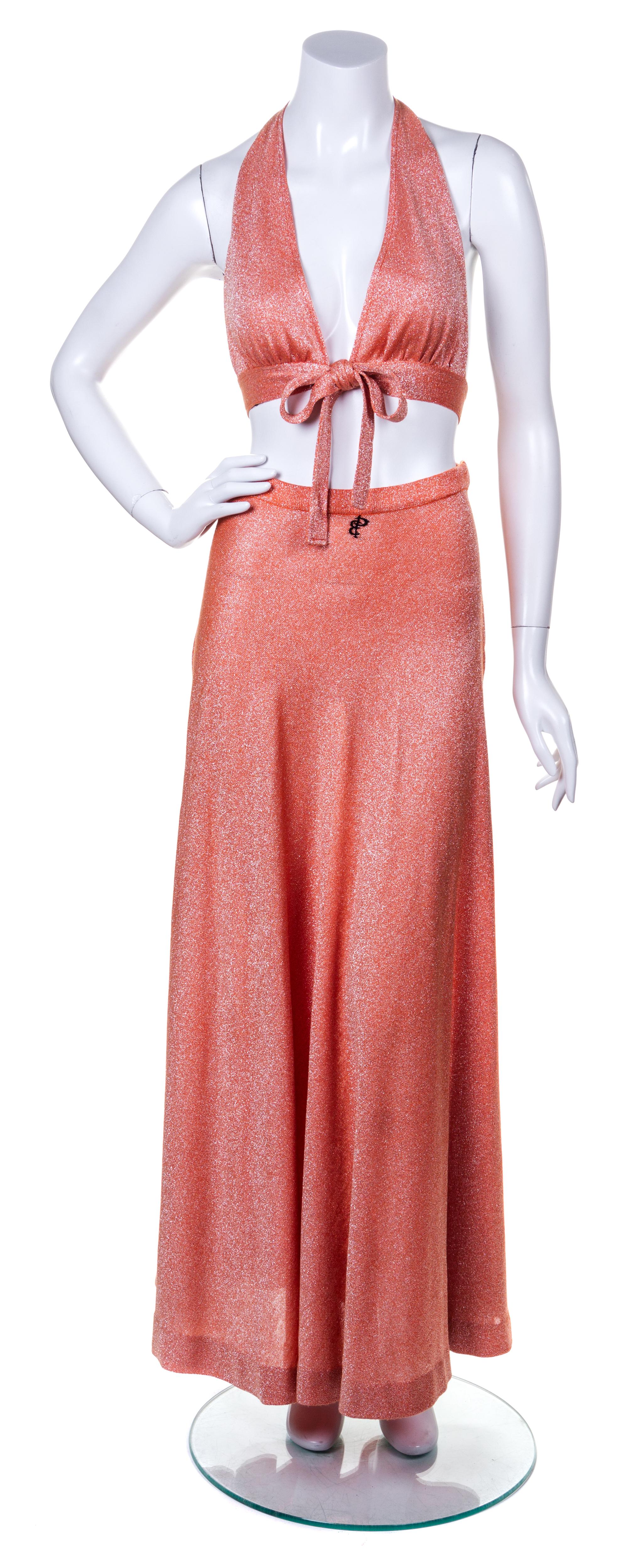 A Pucci Orange Lurex Ensemble, Size 8.