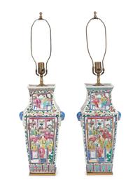 A Pair of Chinese Export Famille Rose Porcelain Vases — 19TH/20TH CENTURY