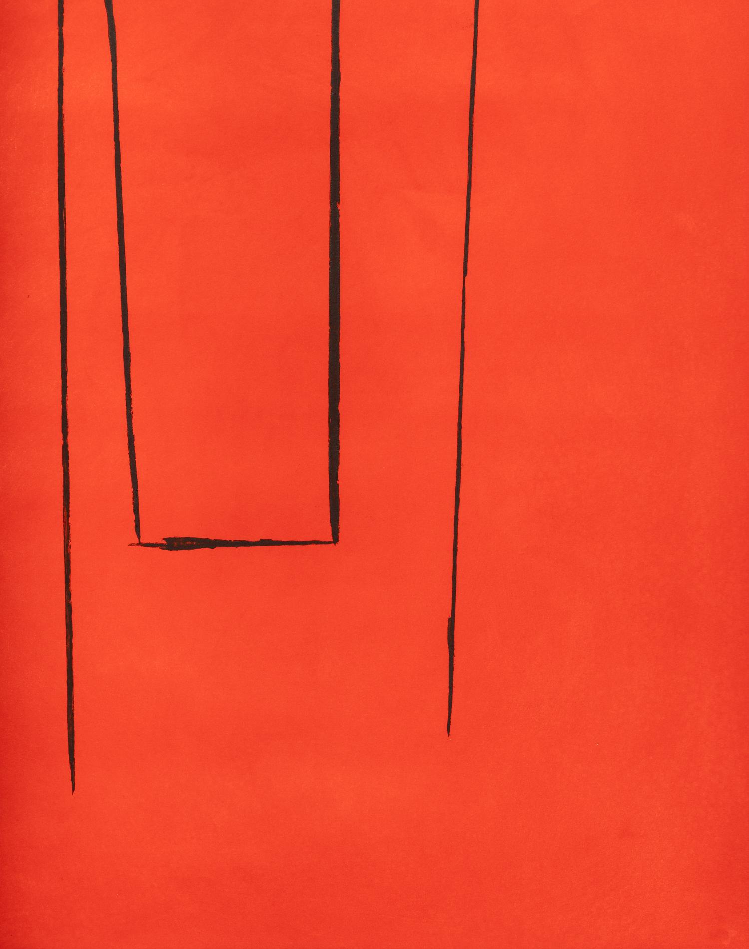 Untitled (Black on Red)