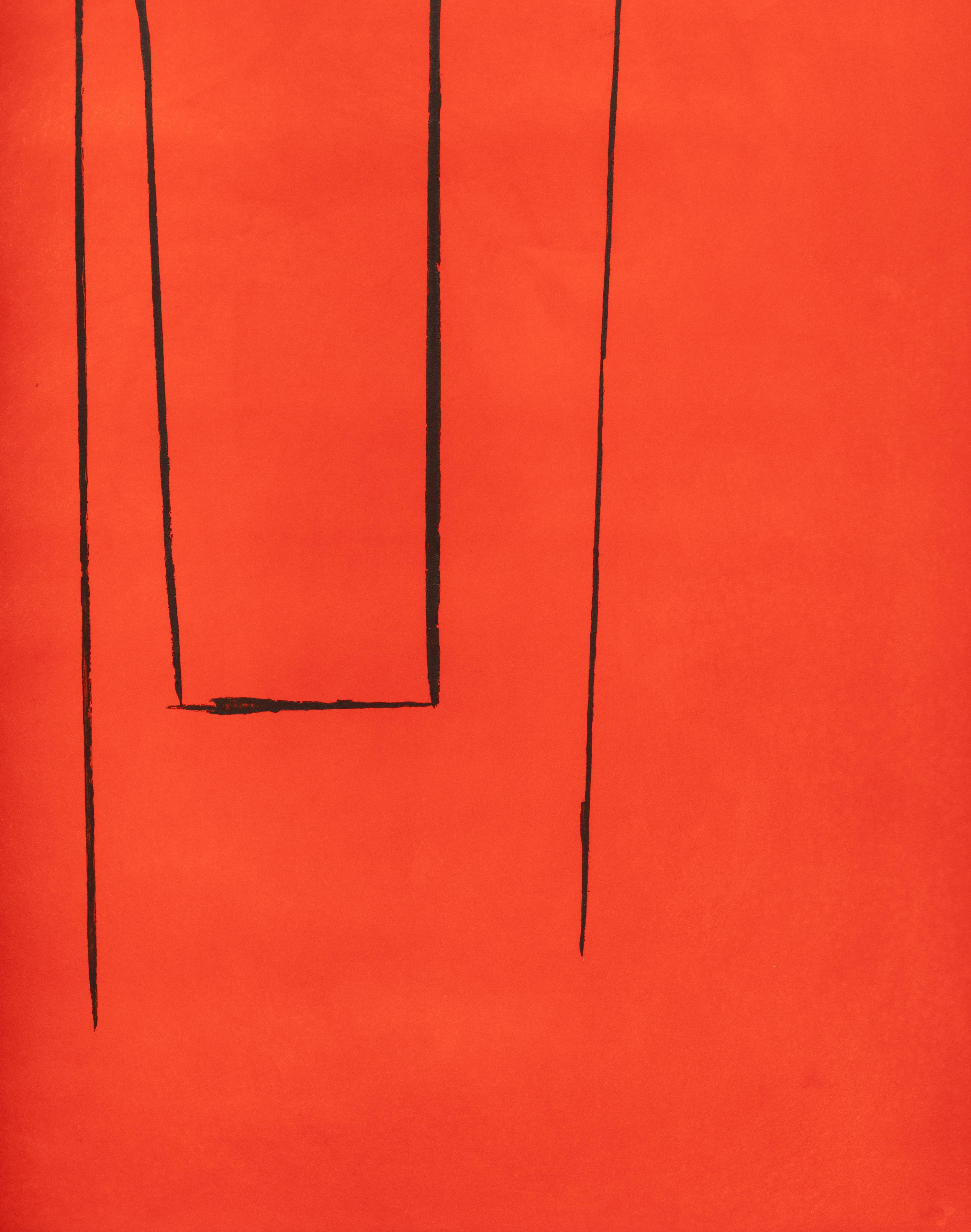 Untitled (Black on Red)
