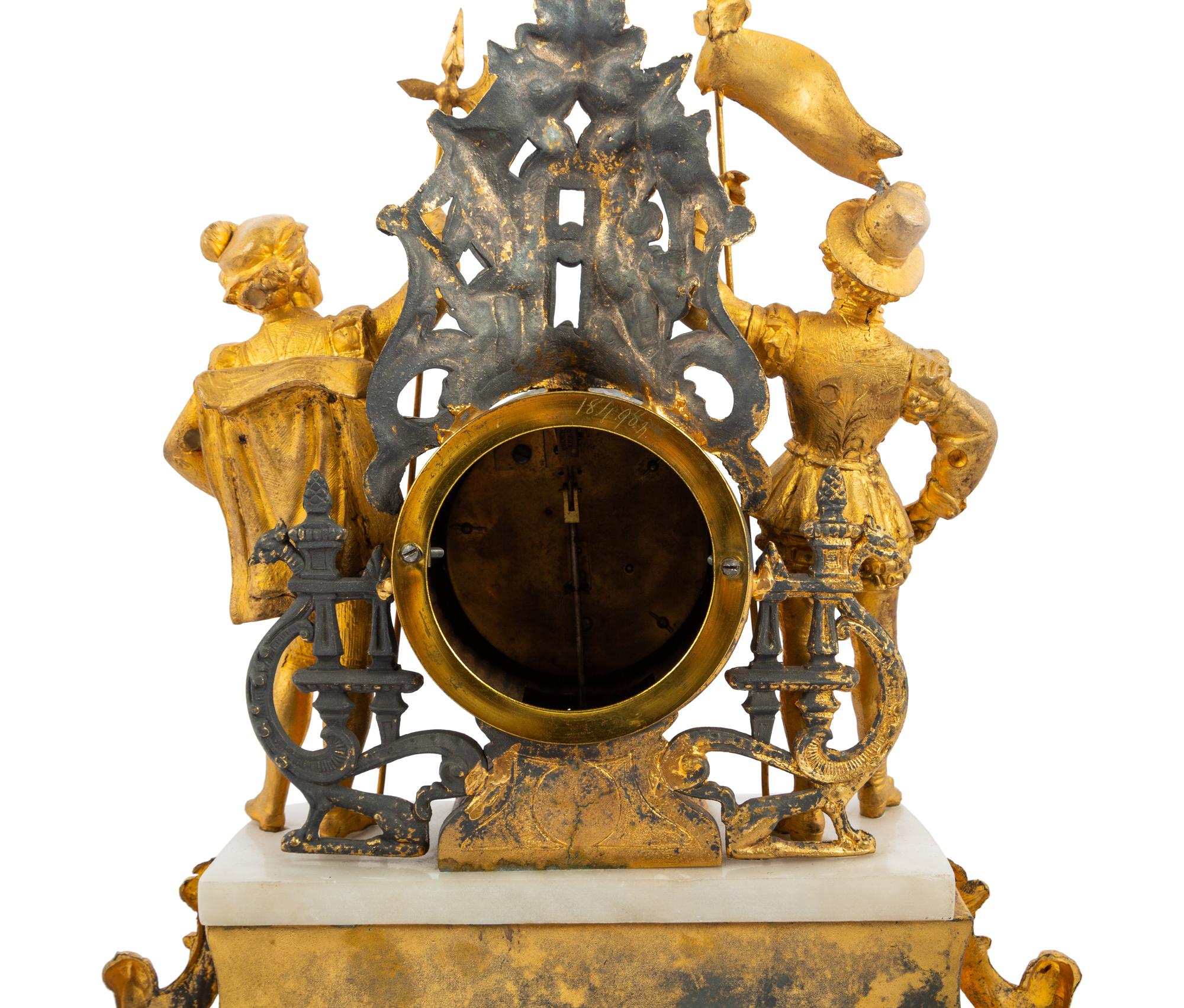 A Gilt Metal Mantel Clock
