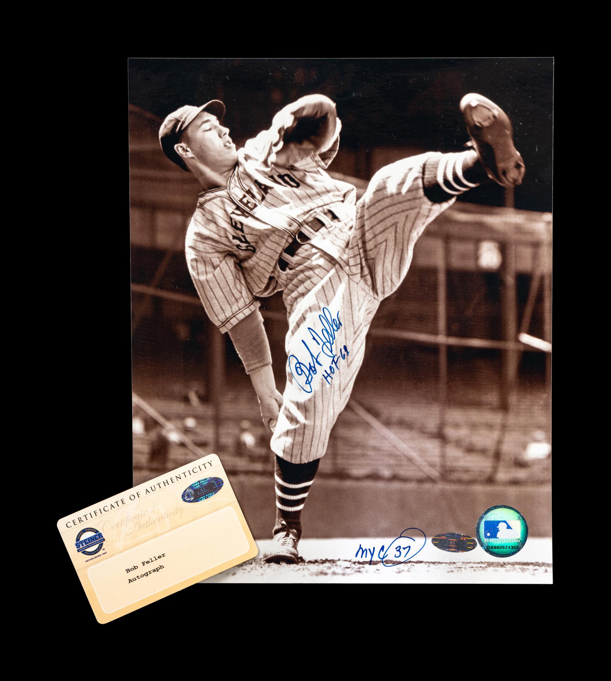 A Group of Four Baseball Hall of Fame Signed Autograph Items (BAS Beckett Authentication Services Certified),