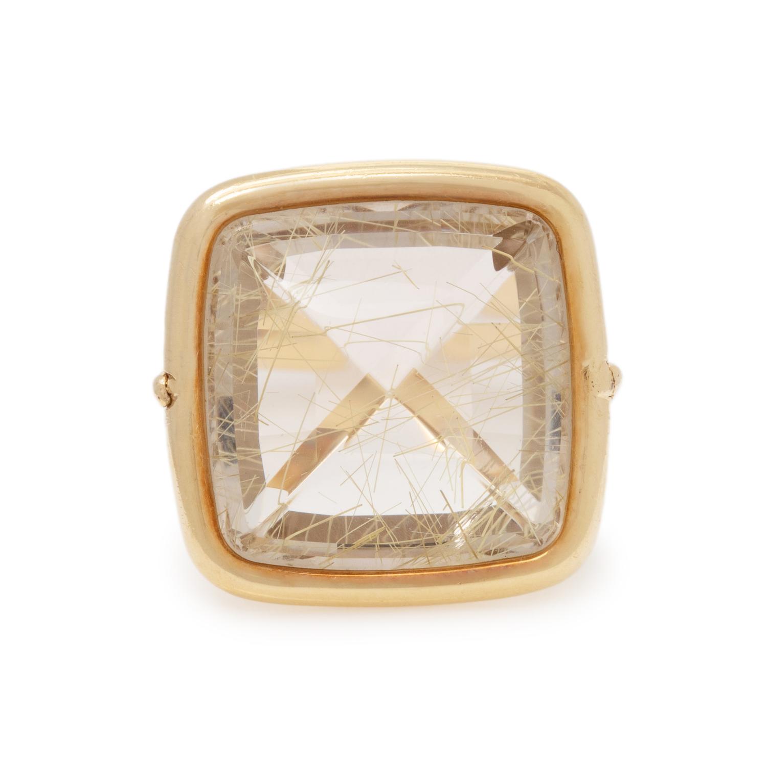 HERMÈS, RUTILATED QUARTZ RING