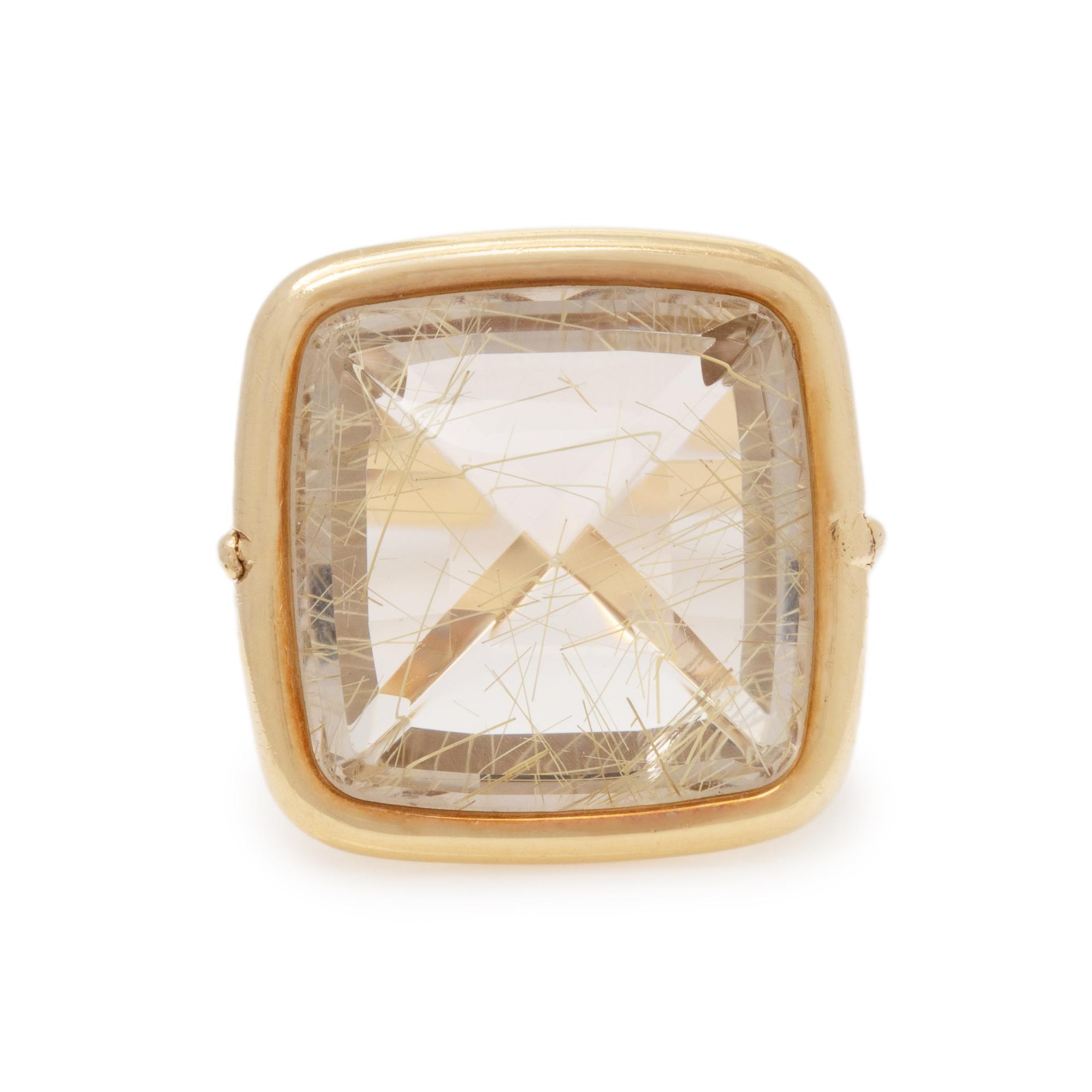 HERMÈS, RUTILATED QUARTZ RING
