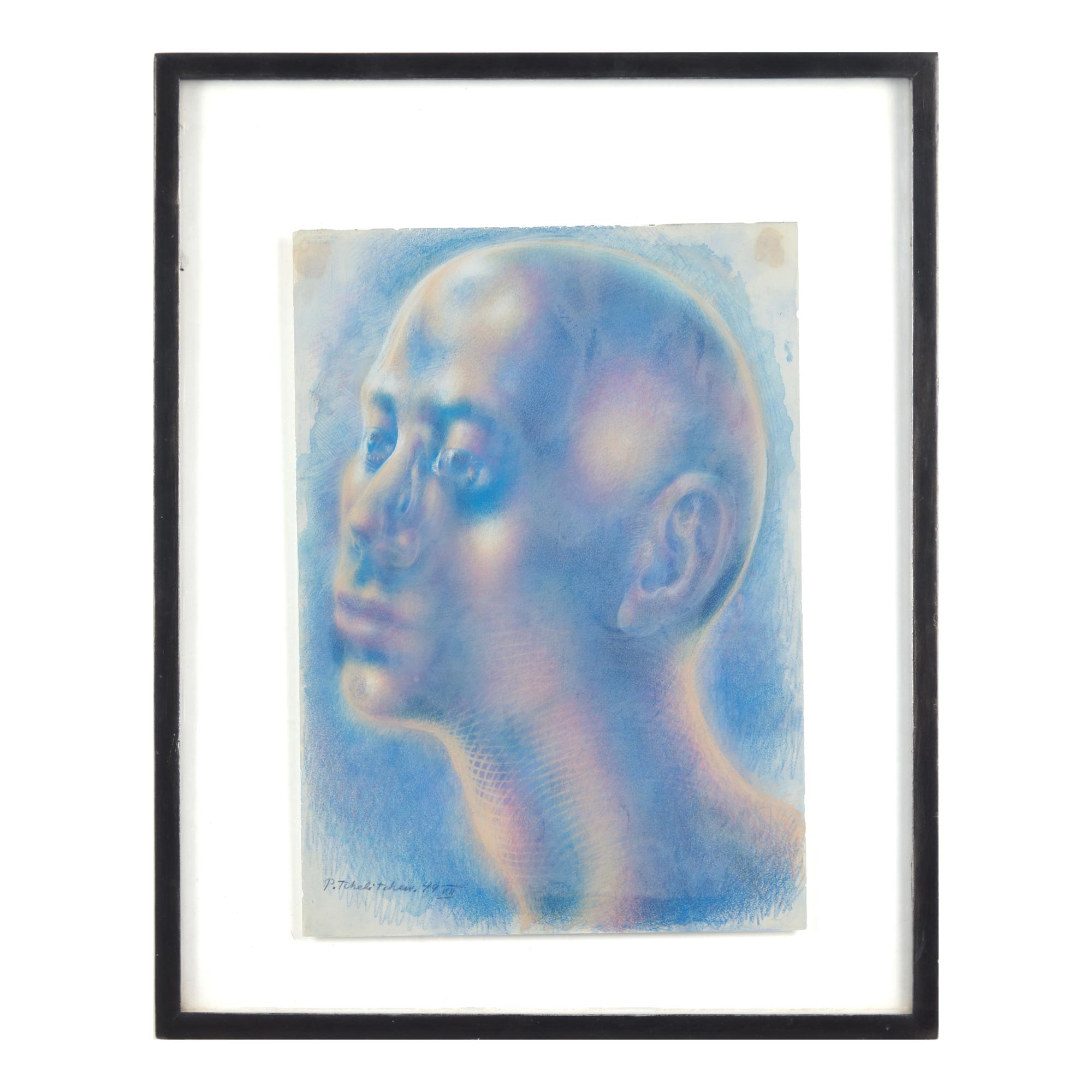 Pavel Tchelitchew (Russian, 1898-1957) — Head in Profile (Étude Anatomique), 1949