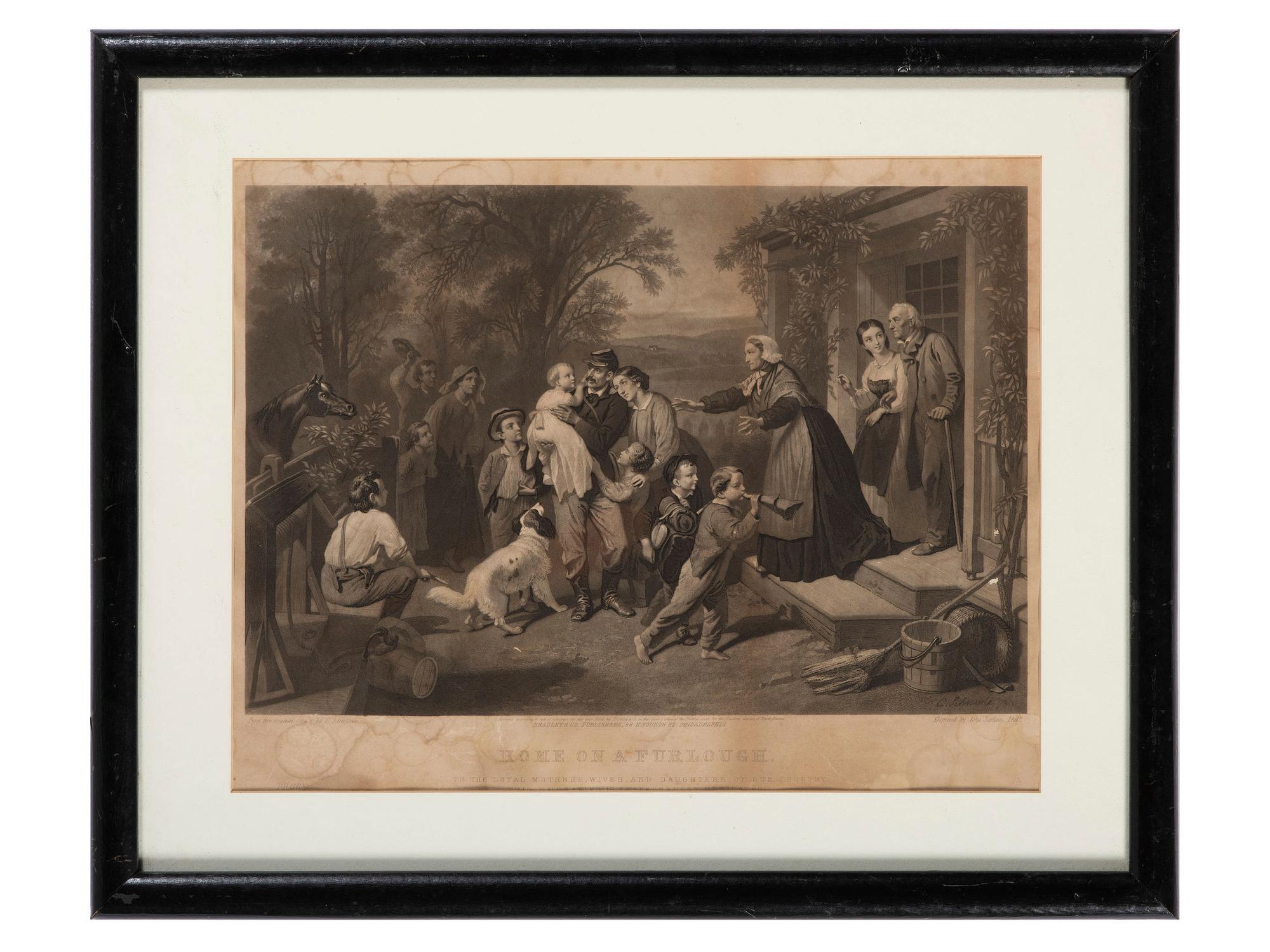 [CIVIL WAR - ART]. A group of engravings of Civil War subjects and scenes, including: