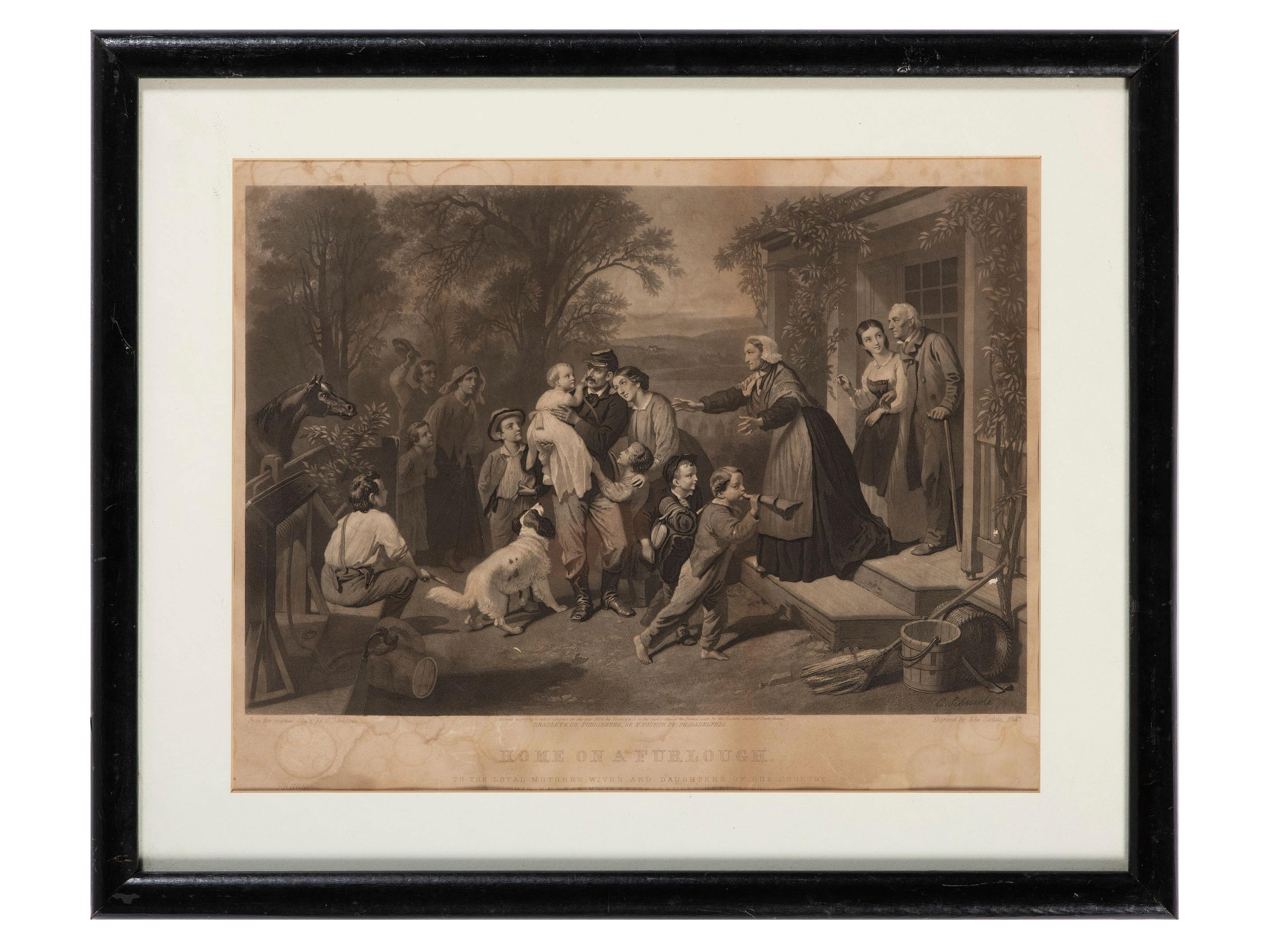 [CIVIL WAR - ART]. A group of engravings of Civil War subjects and scenes, including: