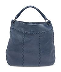 Bottega Veneta, Navy Grained Leather Hobo Bag