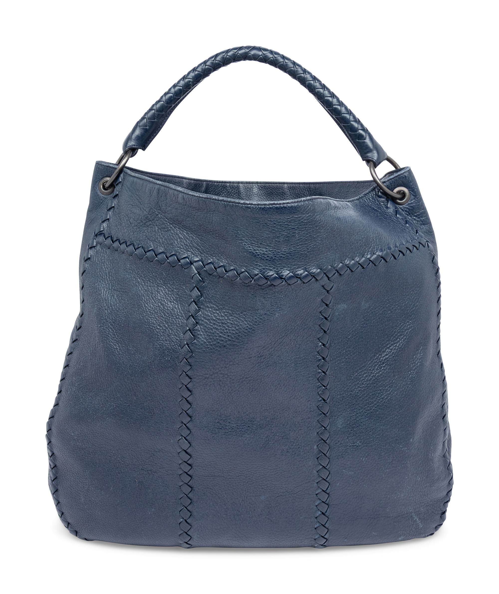 Bottega Veneta, Navy Grained Leather Hobo Bag