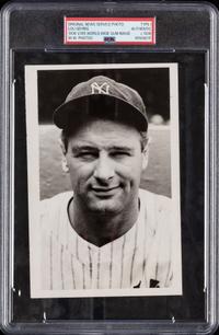 A 1936 Lou Gehrig Original News Type One Photograph Used For 1936 Goudey Card (PSA)