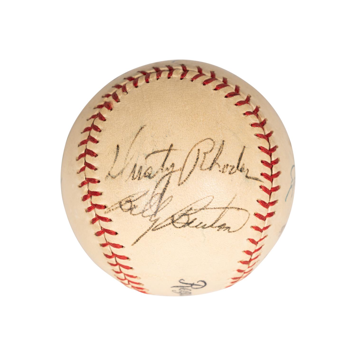 A Group of Signed Autograph Baseballs and One Signed Autograph Softball,