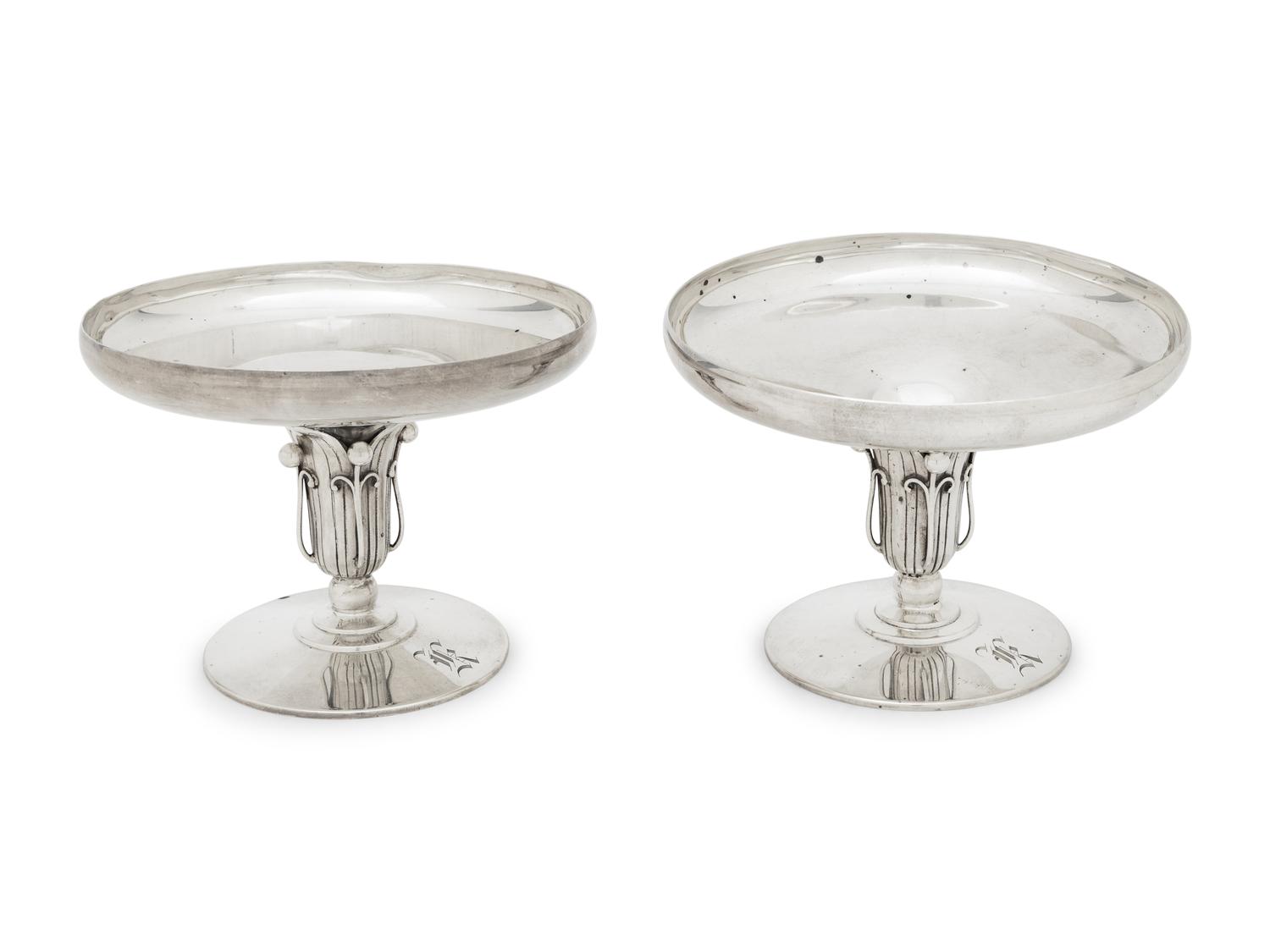 A Pair of American Silver Compotes
