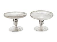 A Pair of American Silver Compotes