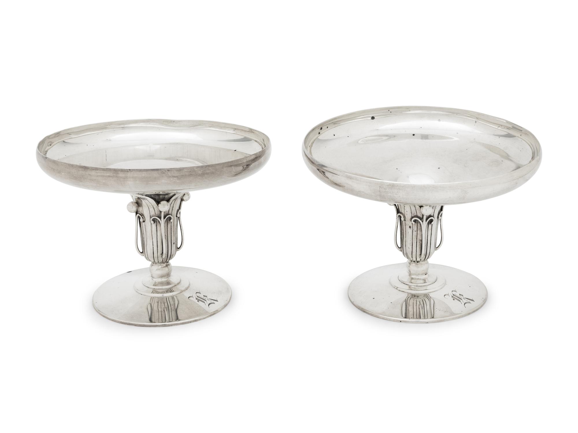 A Pair of American Silver Compotes