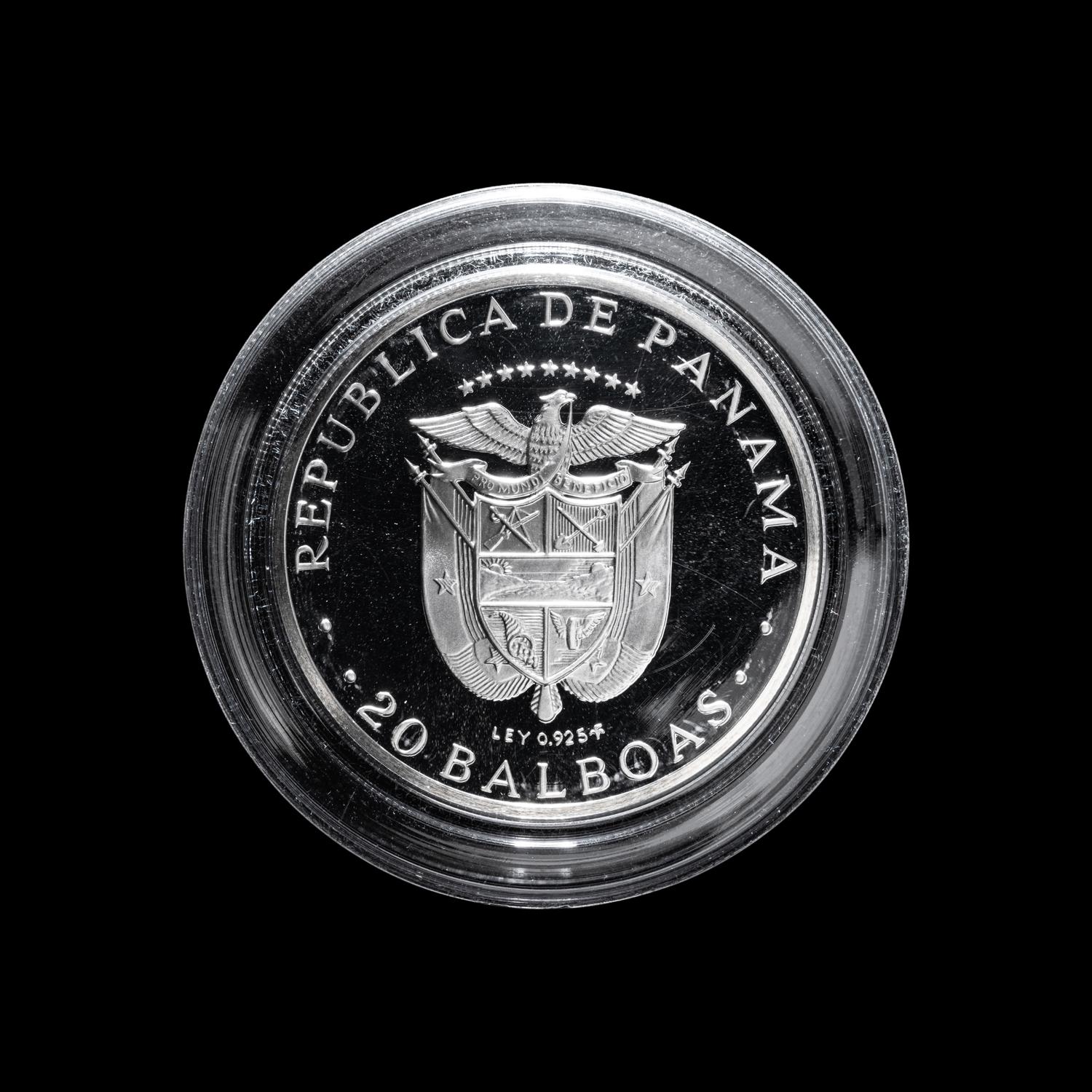 FRANKLIN MINT: Panama 1971 20 Balboa Silver Proof