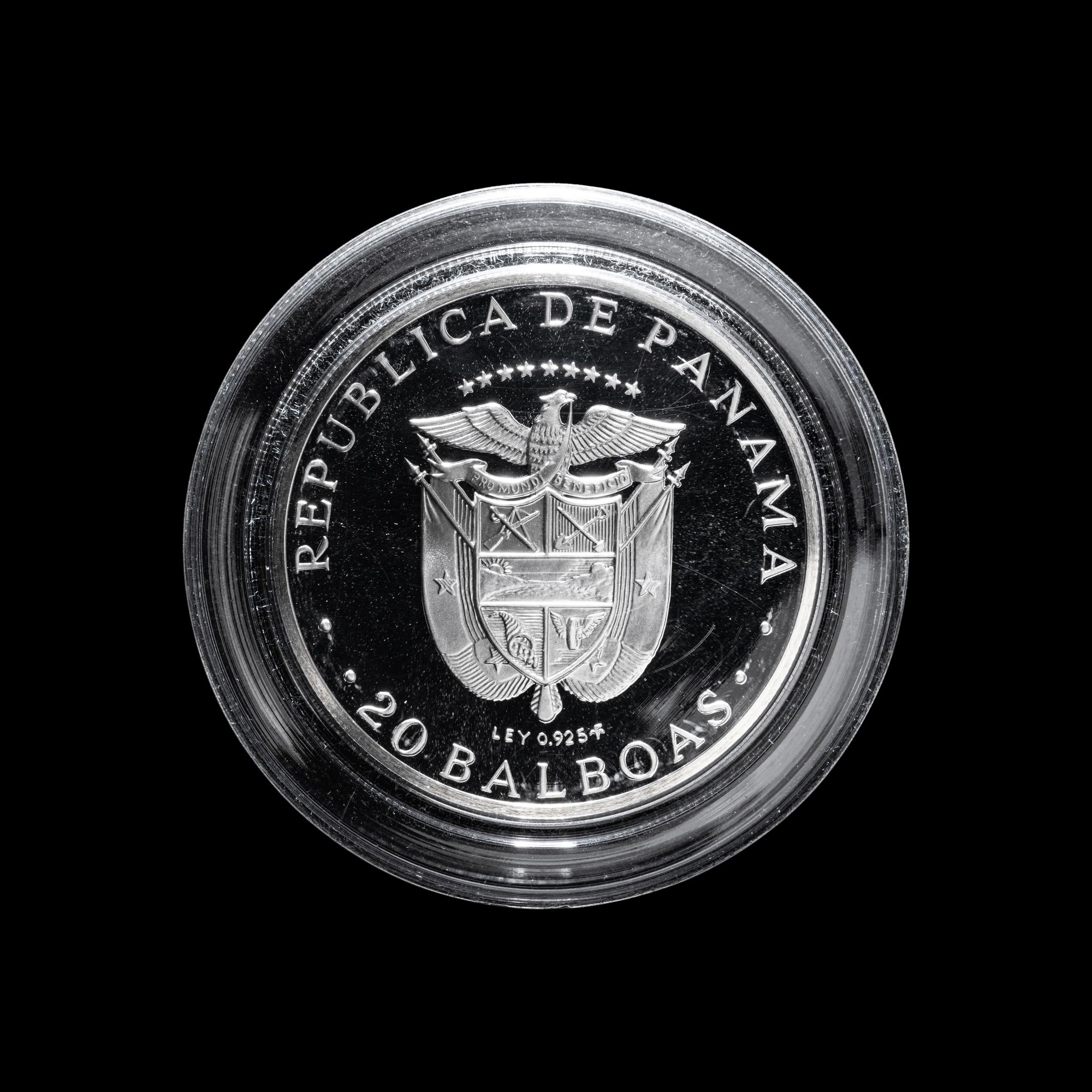 FRANKLIN MINT: Panama 1971 20 Balboa Silver Proof