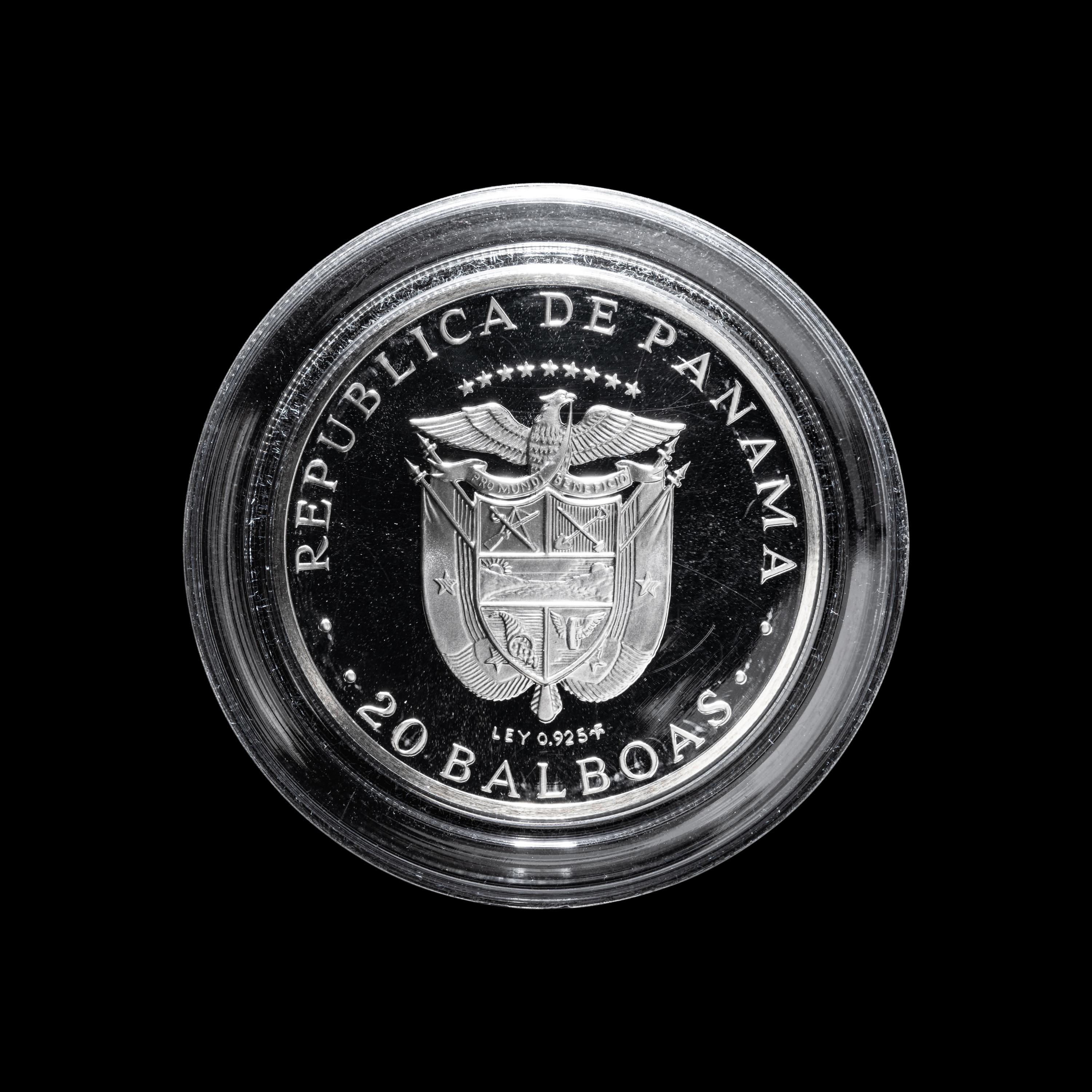 FRANKLIN MINT: Panama 1971 20 Balboa Silver Proof