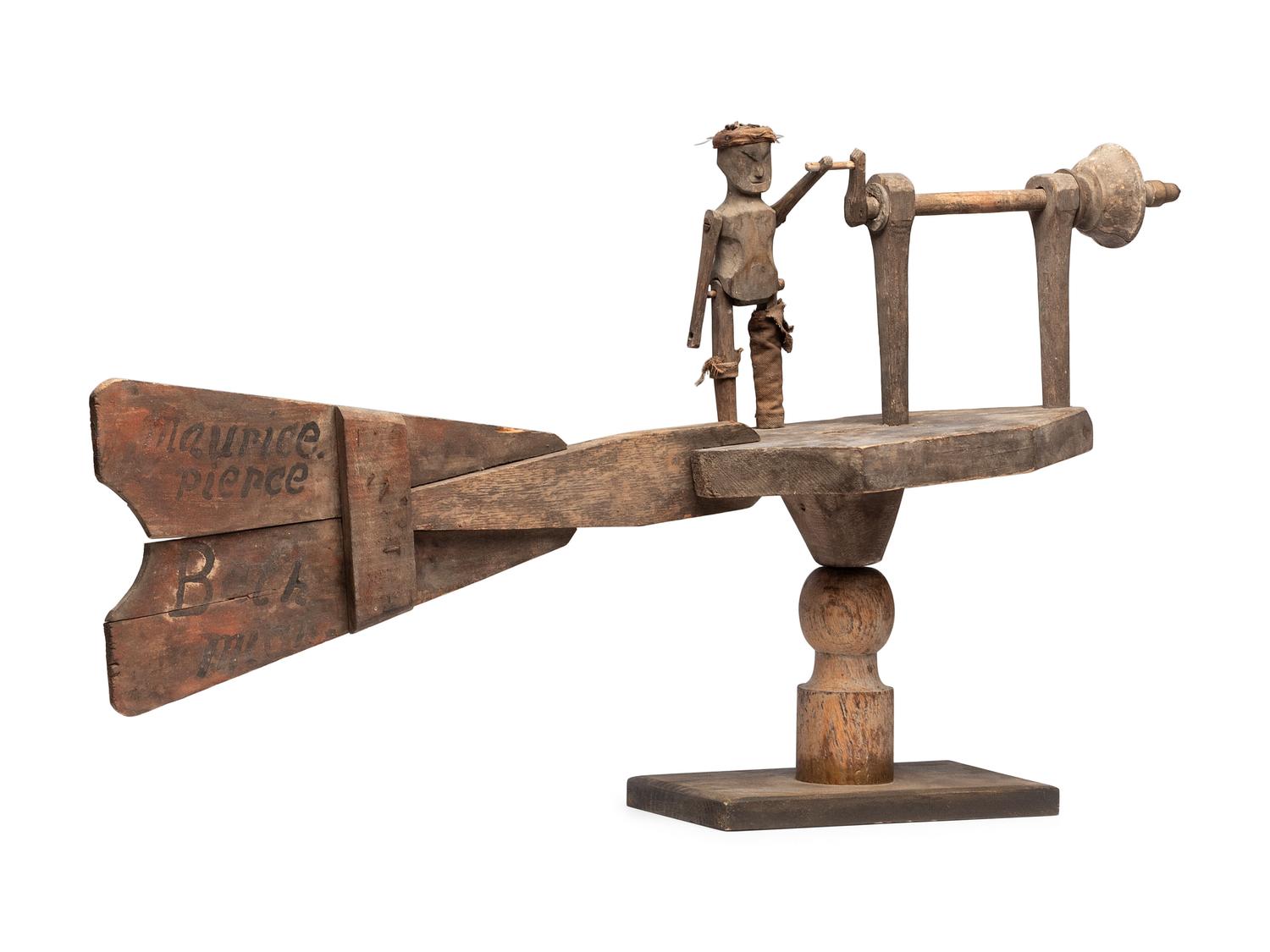 A Figural Pine Whirligig