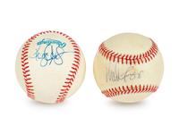 A Group of Roger Clemens and Wade Boggs Signed Autograph Baseballs (Beckett Authentication Services BAS Certified),