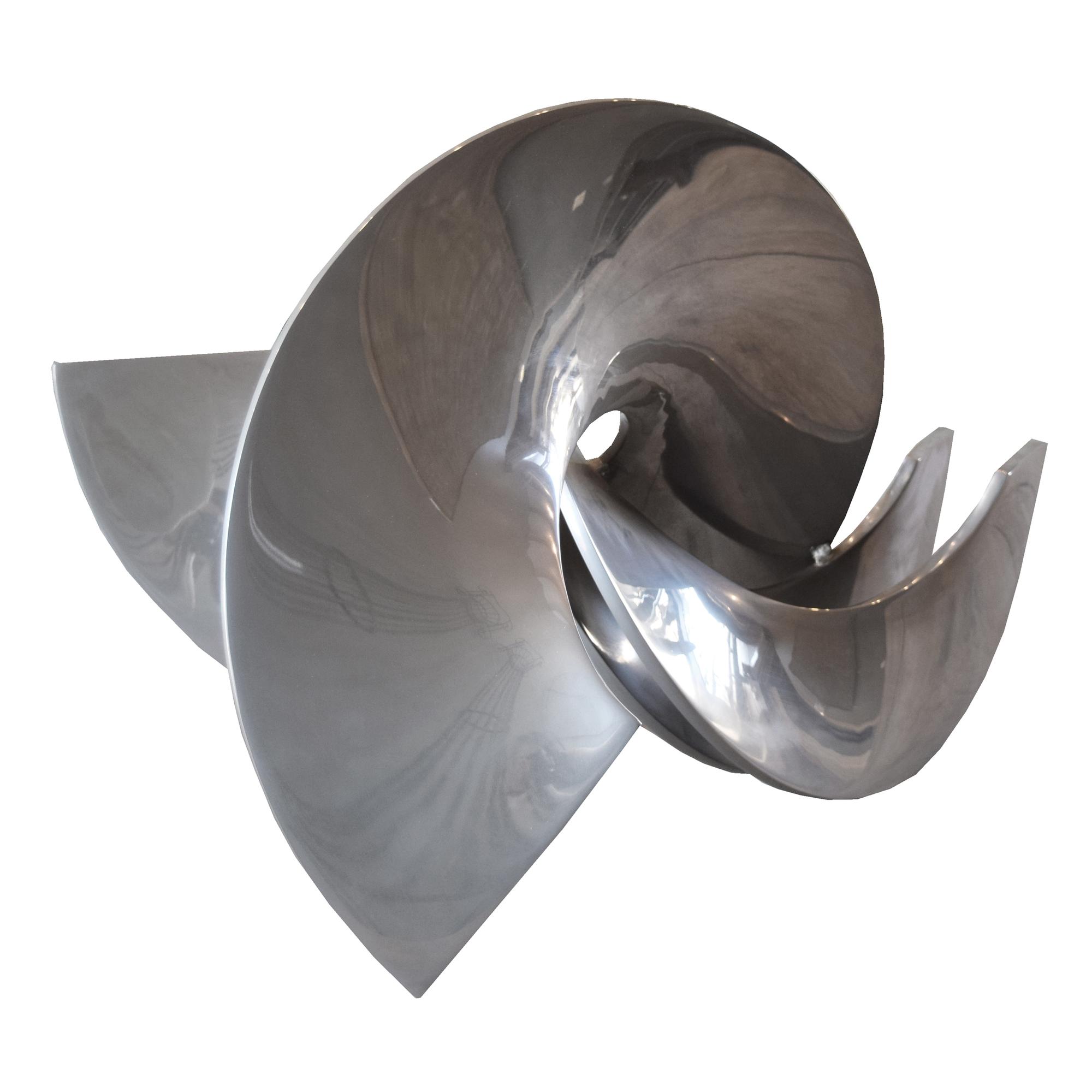 A Steel Helix Sculpture by Obie Simonis 21" W x 22" D x 15" H — United States, Circa 1977
