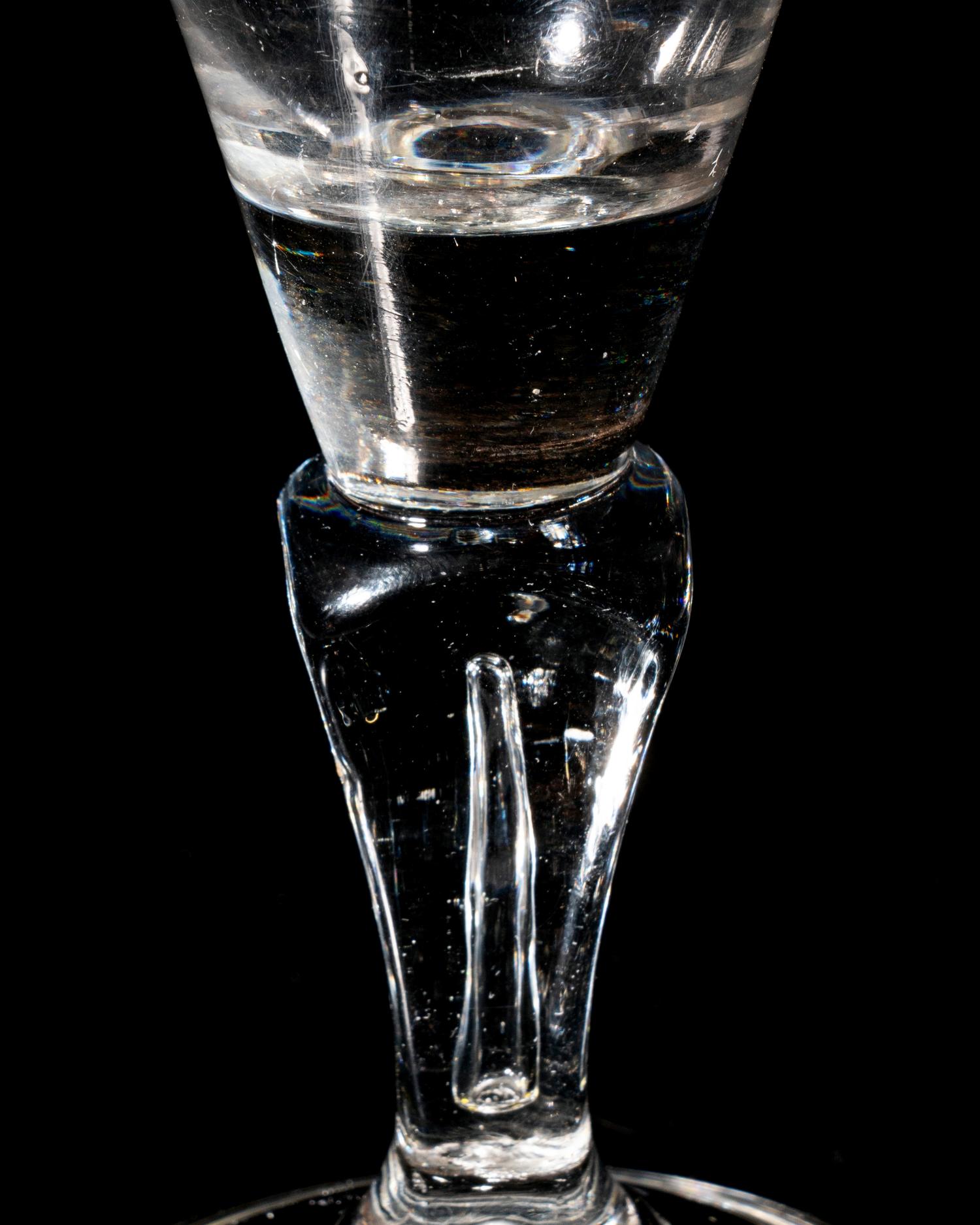 An English Pedestal Wine Glass