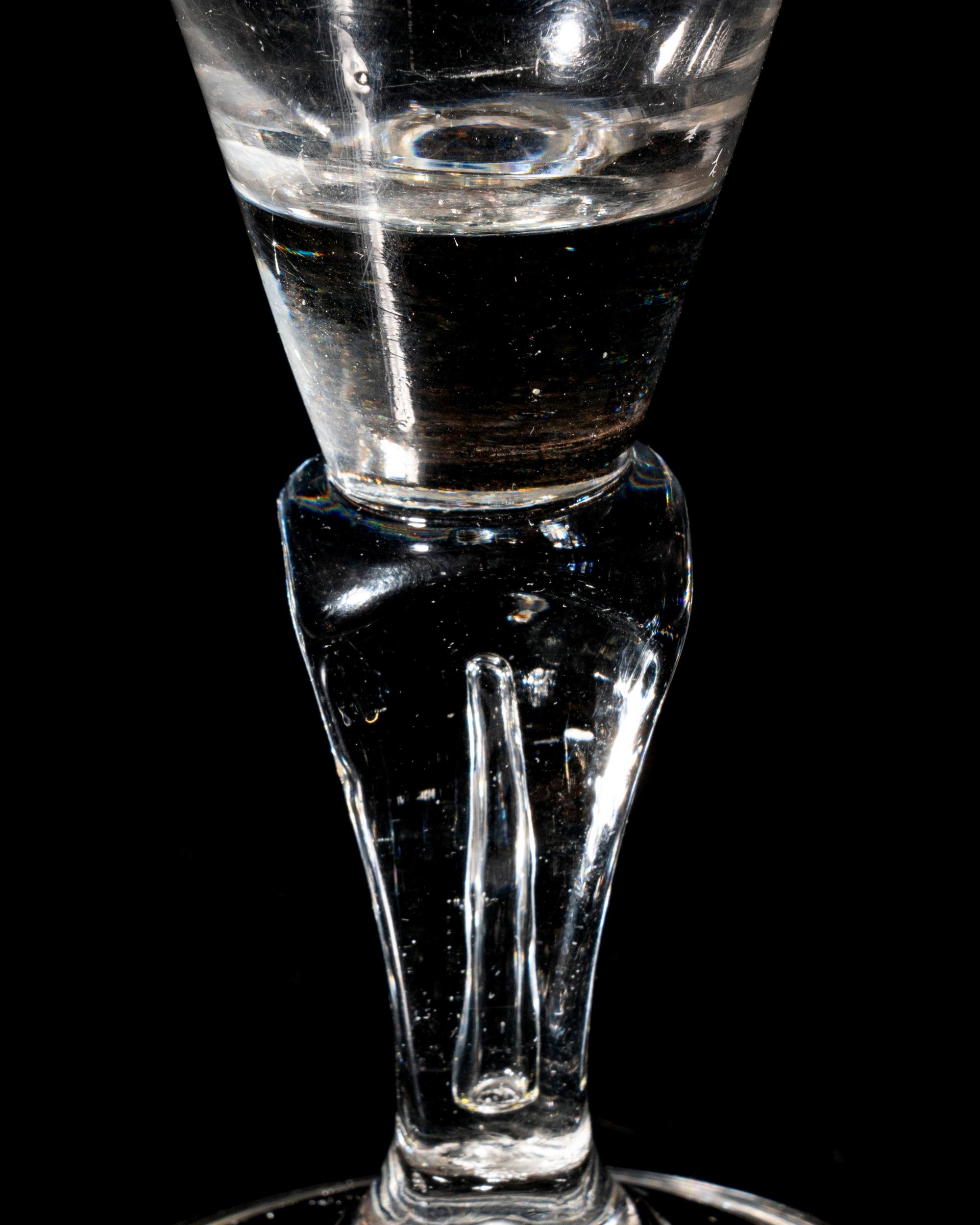 An English Pedestal Wine Glass
