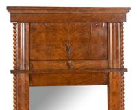 A Biedermeier Figured Veneer Mirror