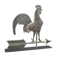 A Pressed and Molded Sheet Copper Rooster Weathervane