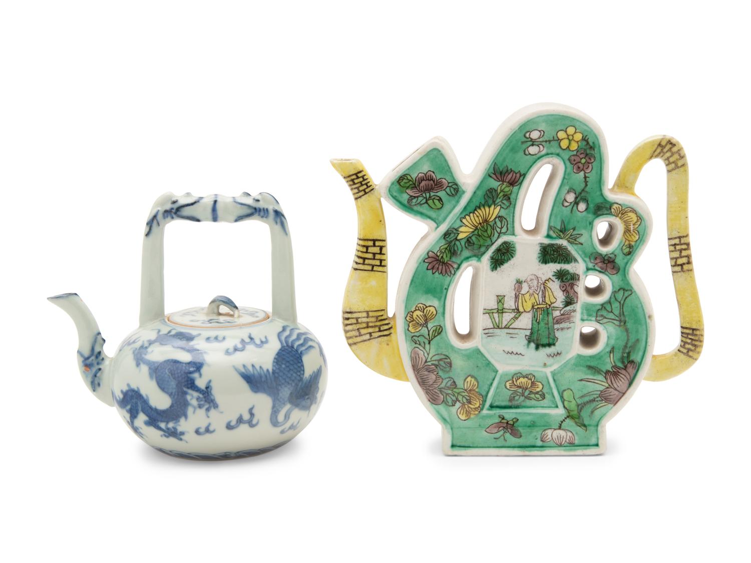 Two Chinese Porcelain Teapots