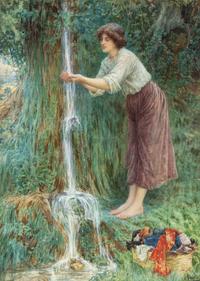 Young Woman at the Waterfall