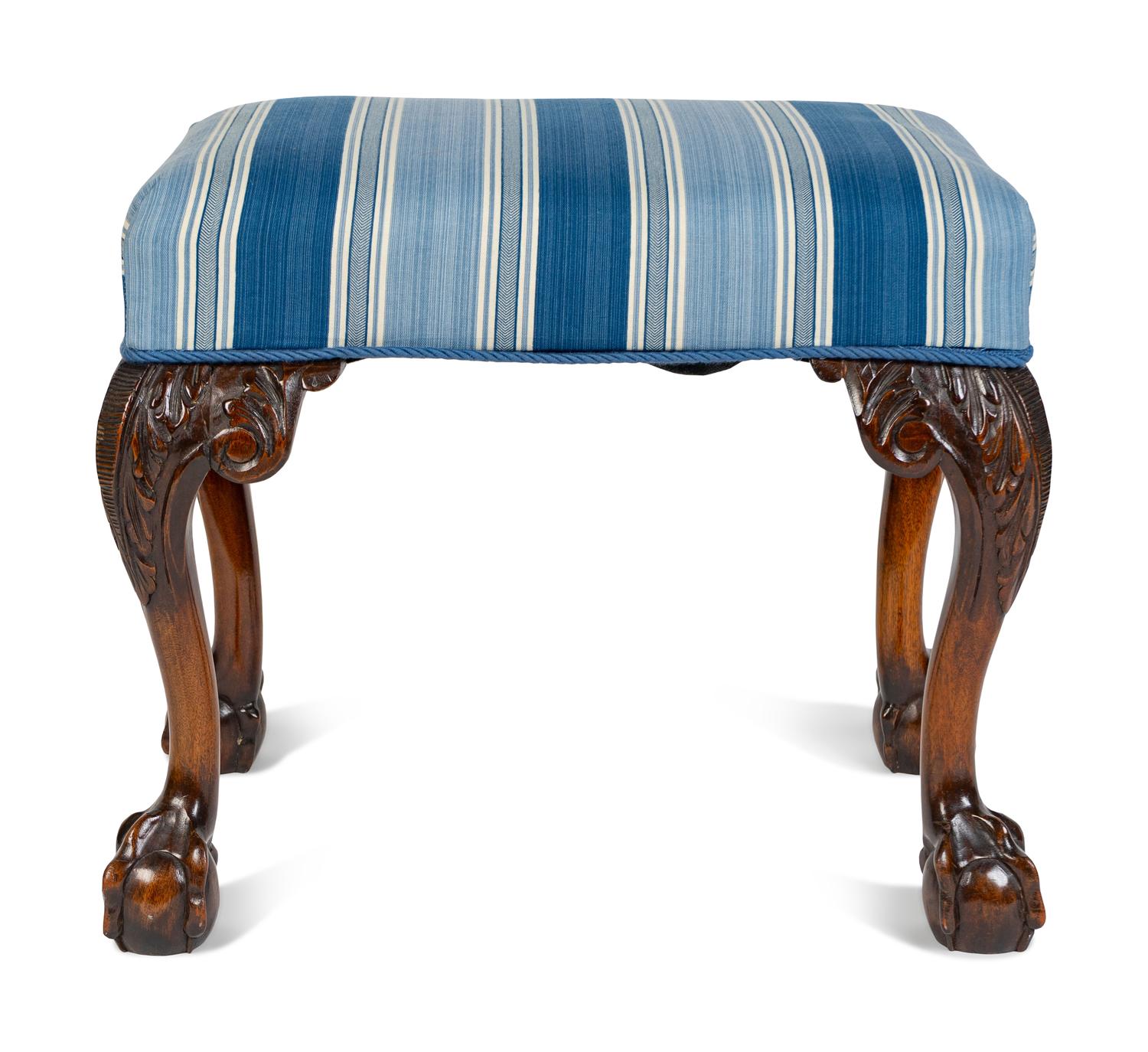 A George II Carved Mahogany Stool