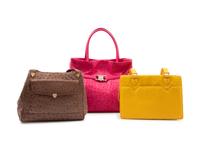 Three Lana Marks Ostrich Bags, 1990-2000s