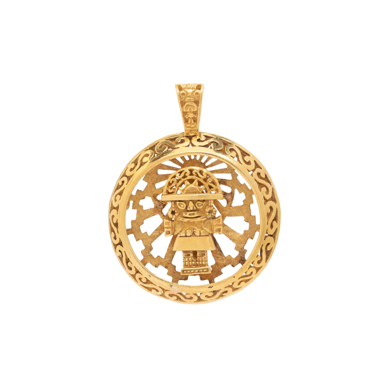 YELLOW GOLD PENDANT/BROOCH