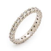 Diamond and White Gold Eternity Band