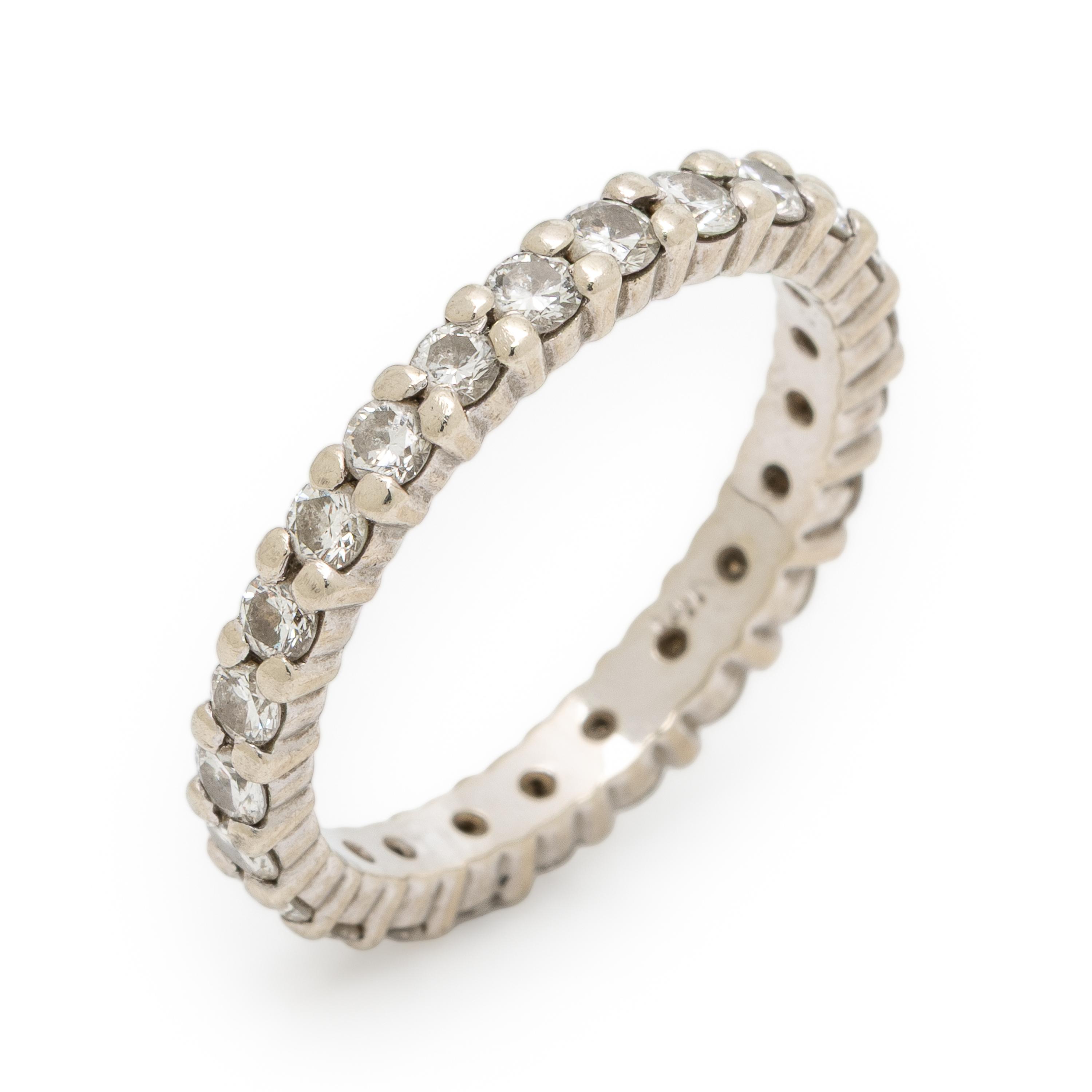 Diamond and White Gold Eternity Band
