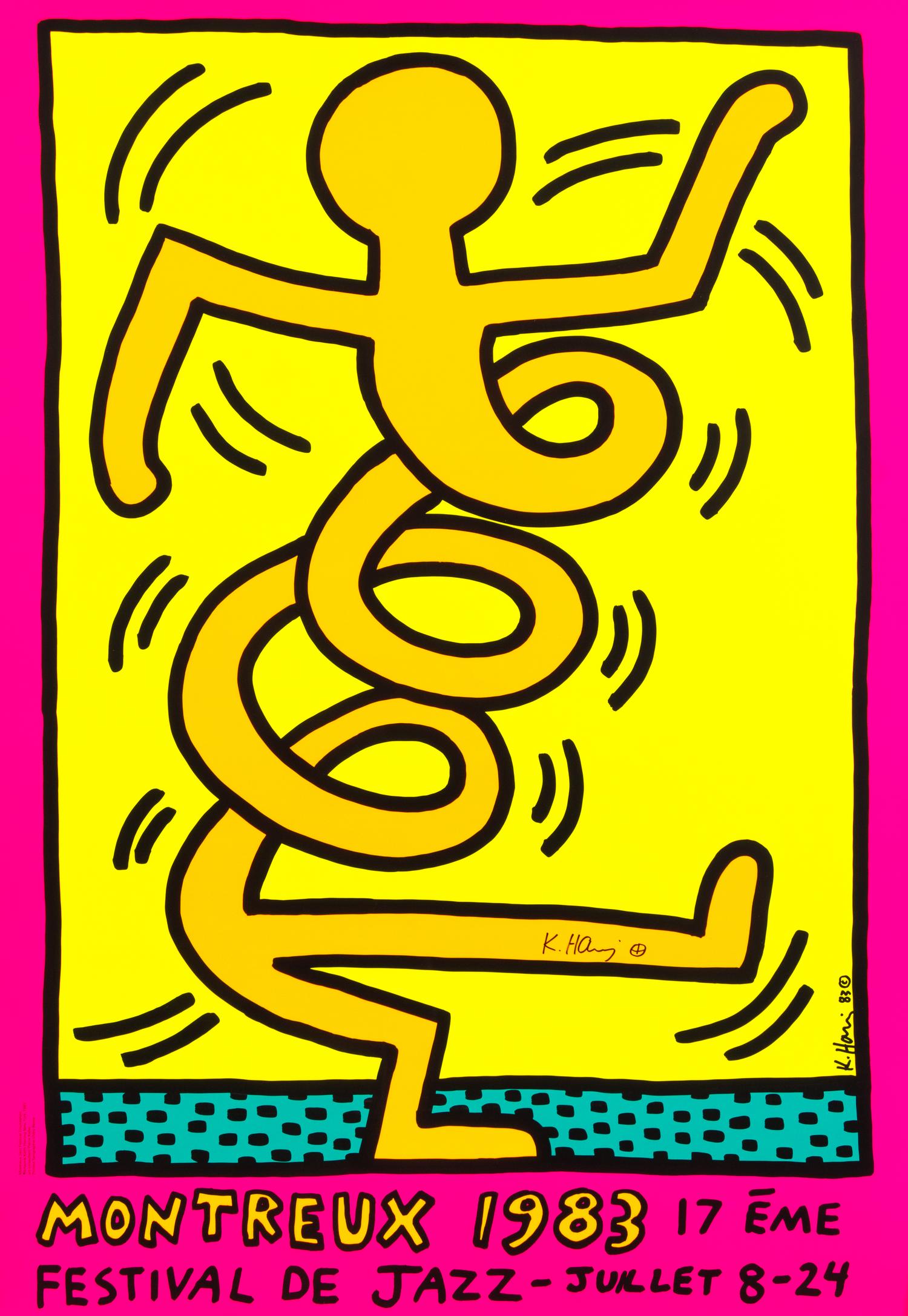 Keith Haring, (American, 1958–1990), Montreux Jazz Festival, 1983 (a group of 3)