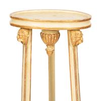 A George III Style Painted and Parcel Gilt Torchere Stand