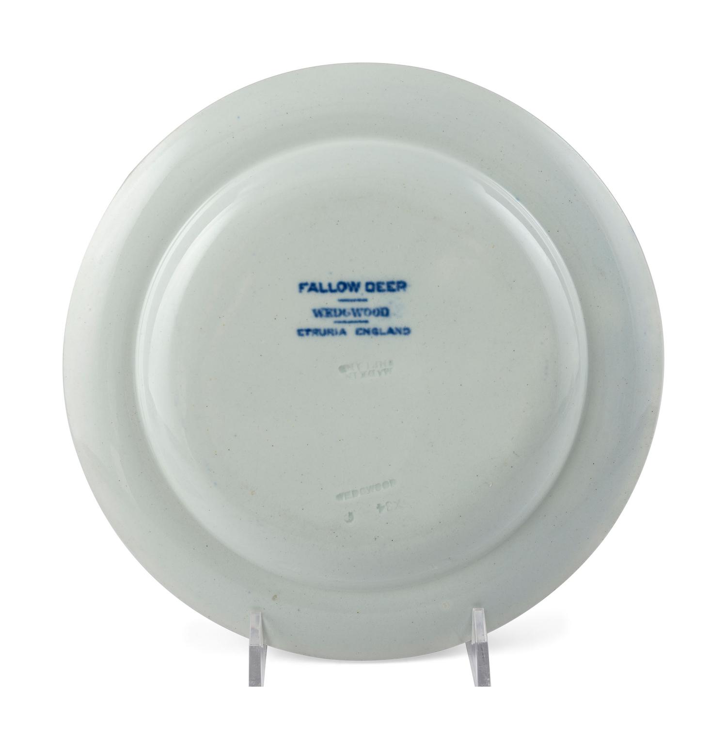 A Group of Blue and White Staffordshire Tableware