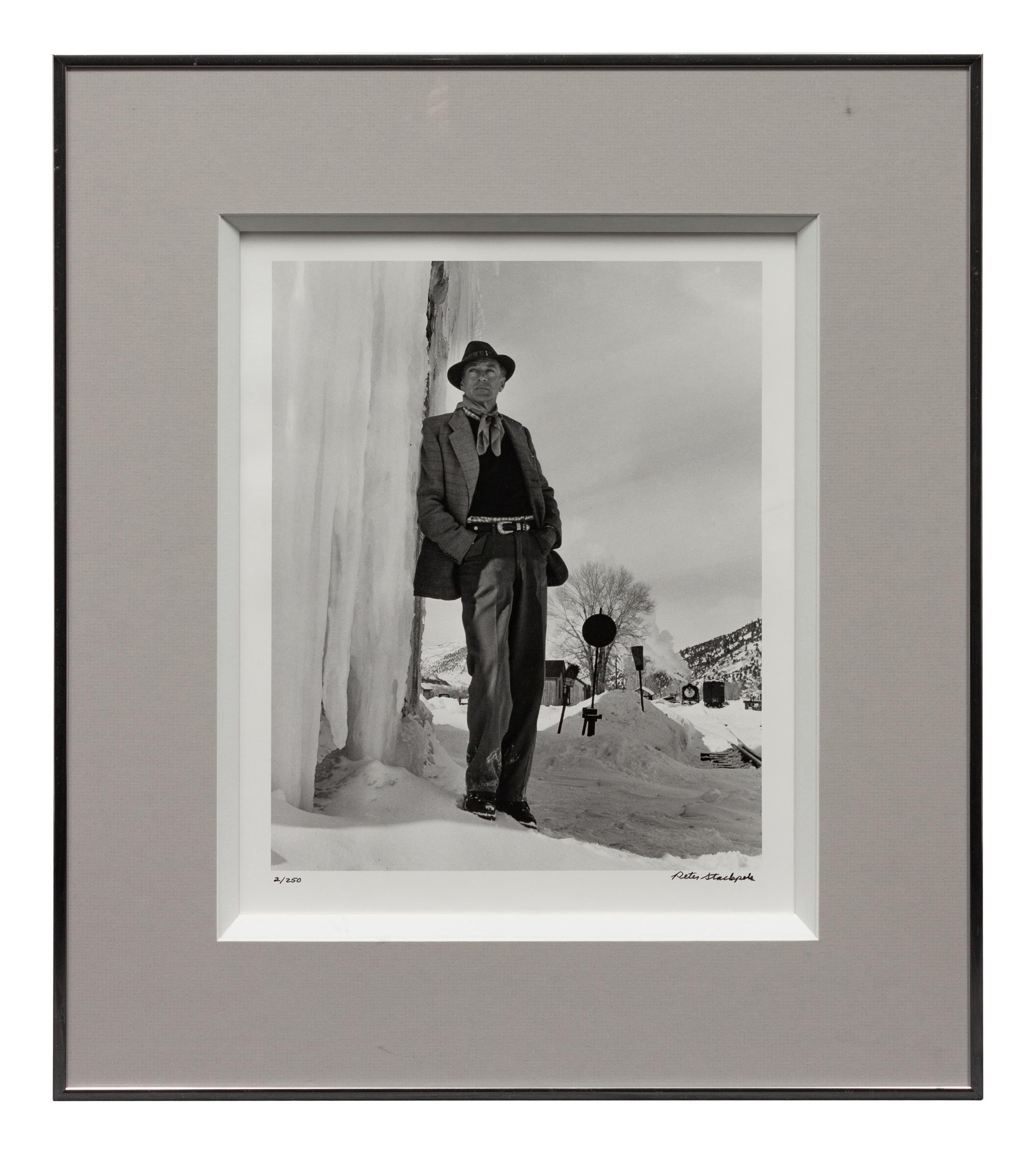 A pair of photographs ( Errol Flynn on Yacht , 1941 (printed later); Gary Cooper in Aspen , 1949 (printed later))