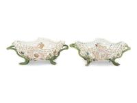 A Pair of Meissen Porcelain Baskets